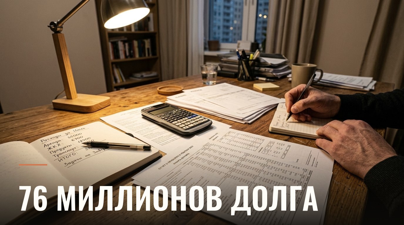 Разложенные на столе распечатки с колонками сумм и калькулятор